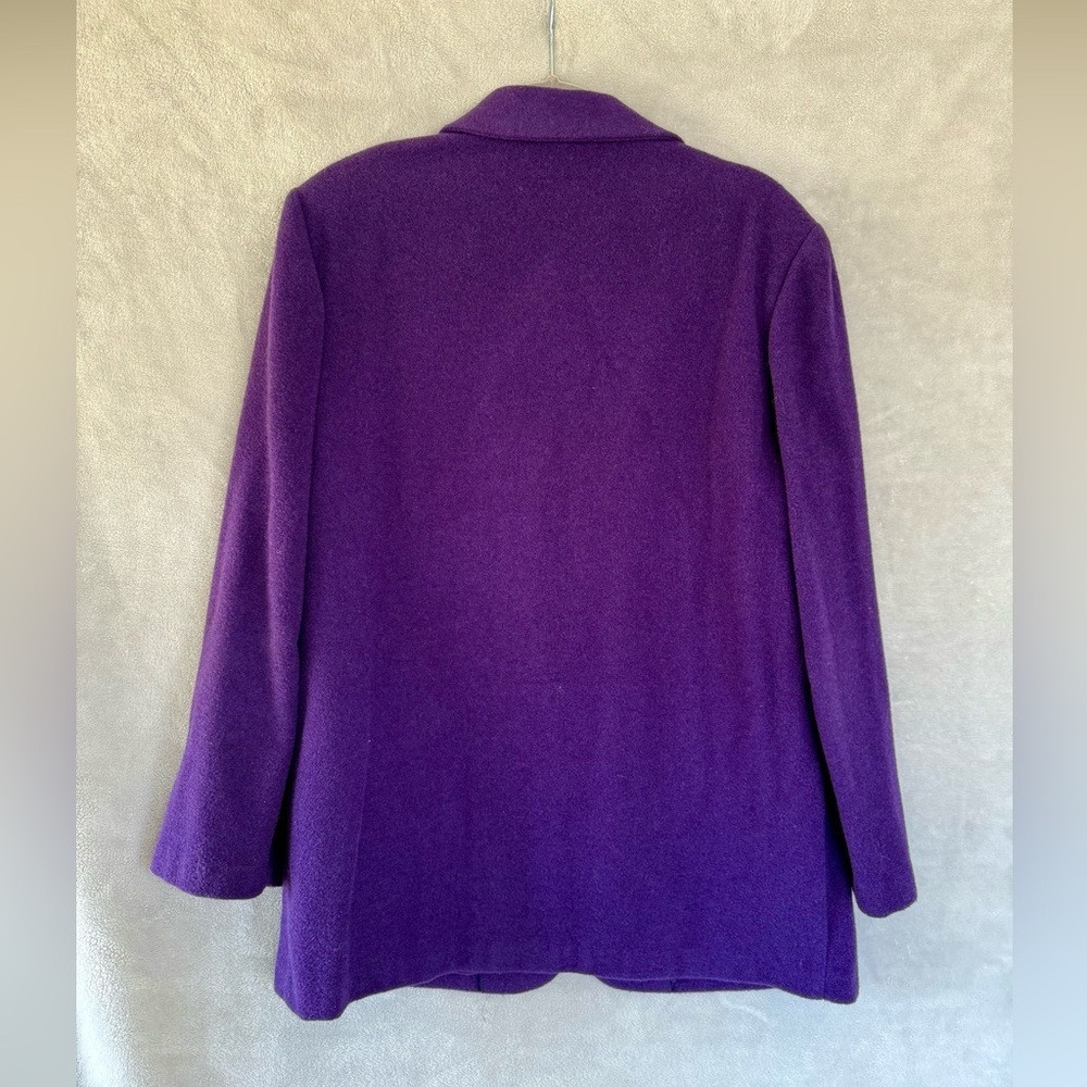 Vintage Purple Wool Coat - Picture 4 of 6